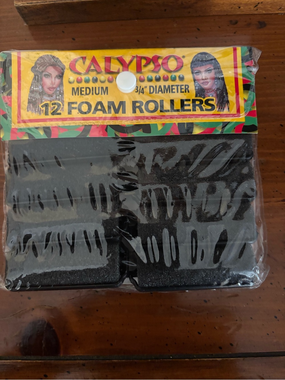 Black Medium Foam Rollers - 12 Pack (3/4" Diameter)